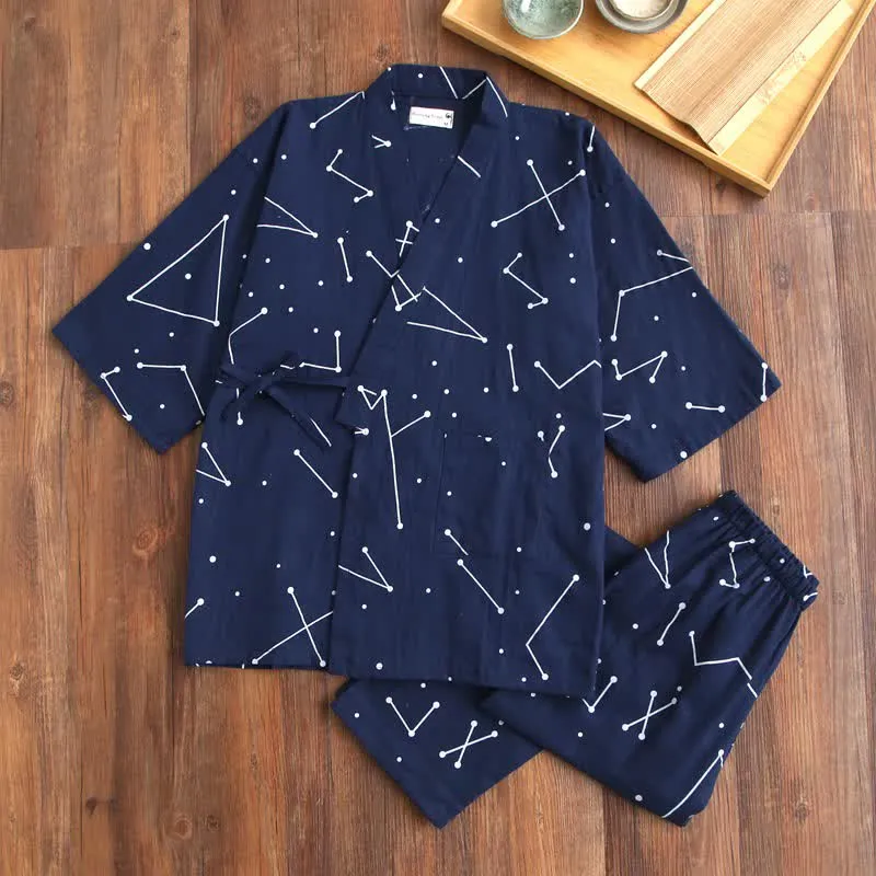 Partner-Kimono-Loungewear aus Baumwolle