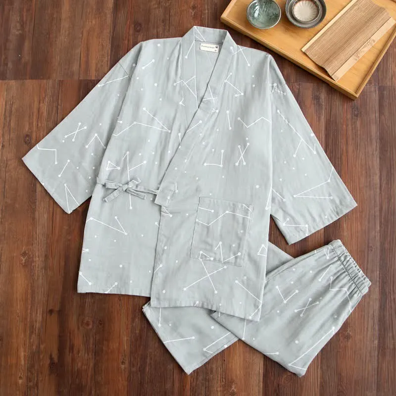Partner-Kimono-Loungewear aus Baumwolle