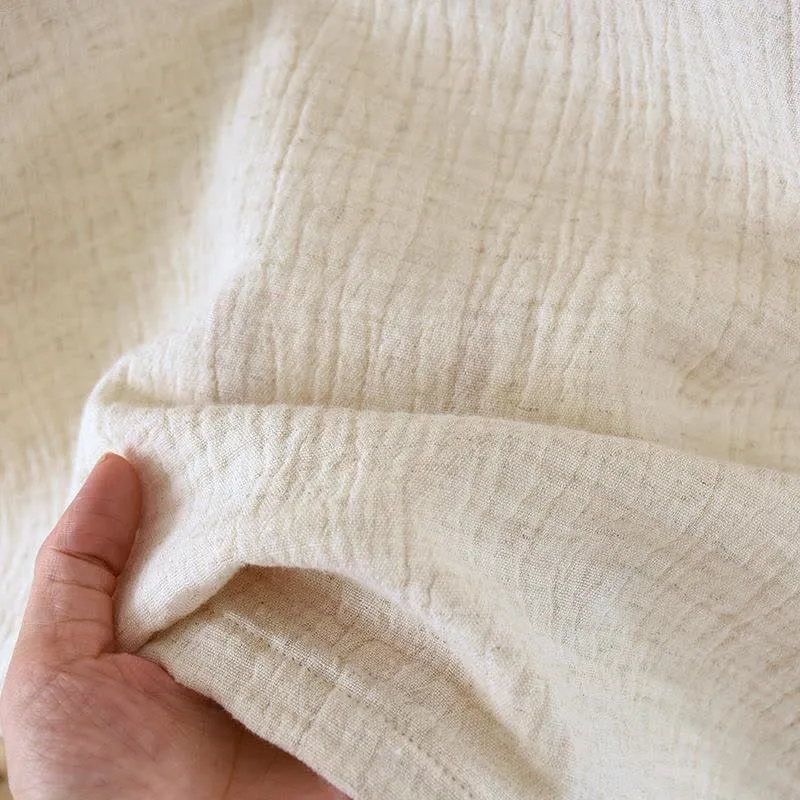 Passende minimalistische Pyjama-Schlafanzüge aus Baumwollleinen