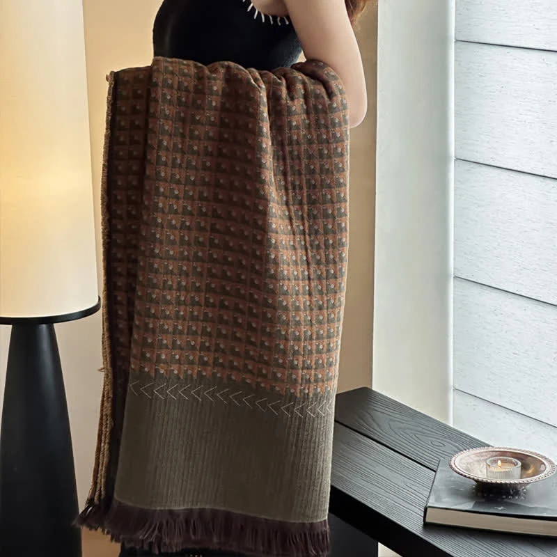 Ownkoti Vintage Baumwoll-Jacquard-Mehrzweckdecke