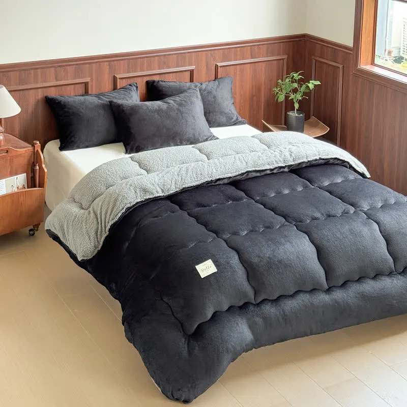 Ownkoti Plüsch-Steppdecke aus Sherpa-Fleece