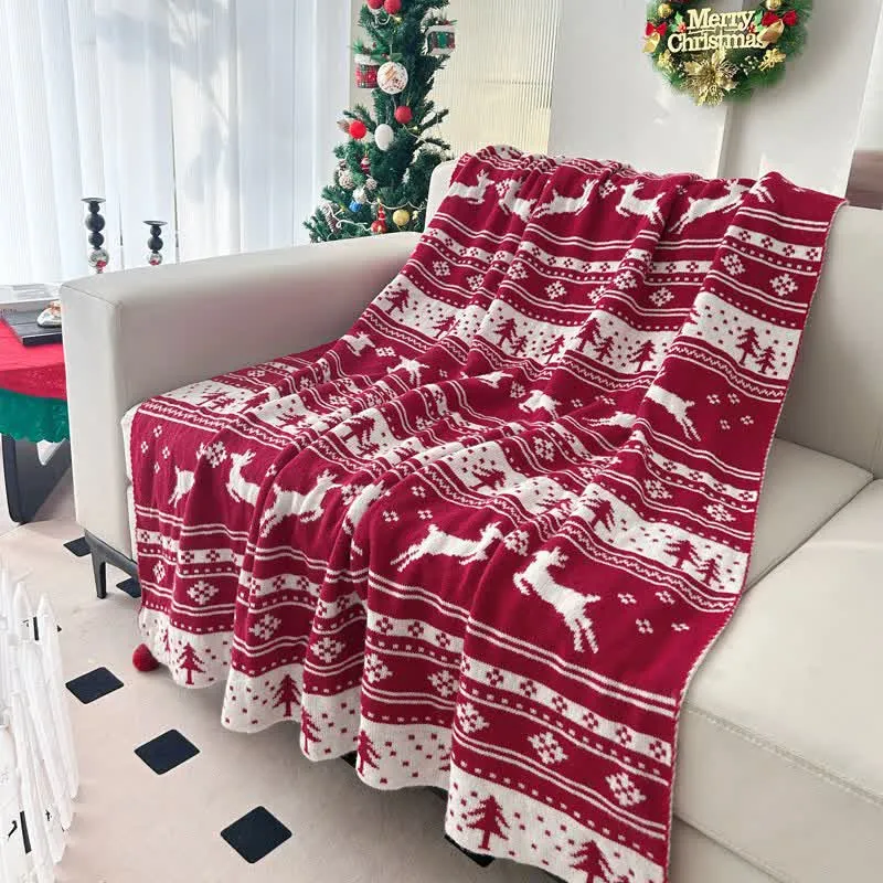 Ownkoti Weihnachtsstrickdecke