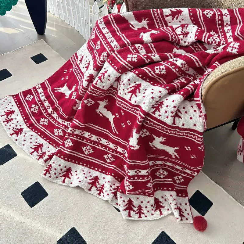 Ownkoti Weihnachtsstrickdecke