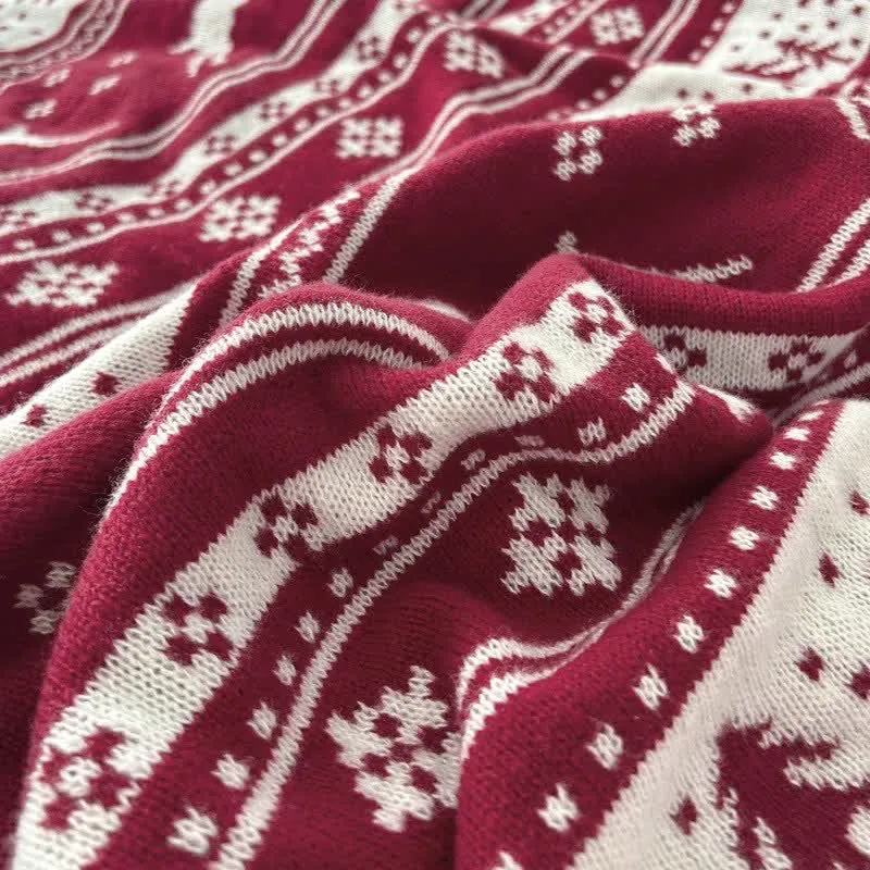 Ownkoti Weihnachtsstrickdecke