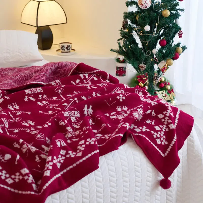 Ownkoti Weihnachtsstrickdecke