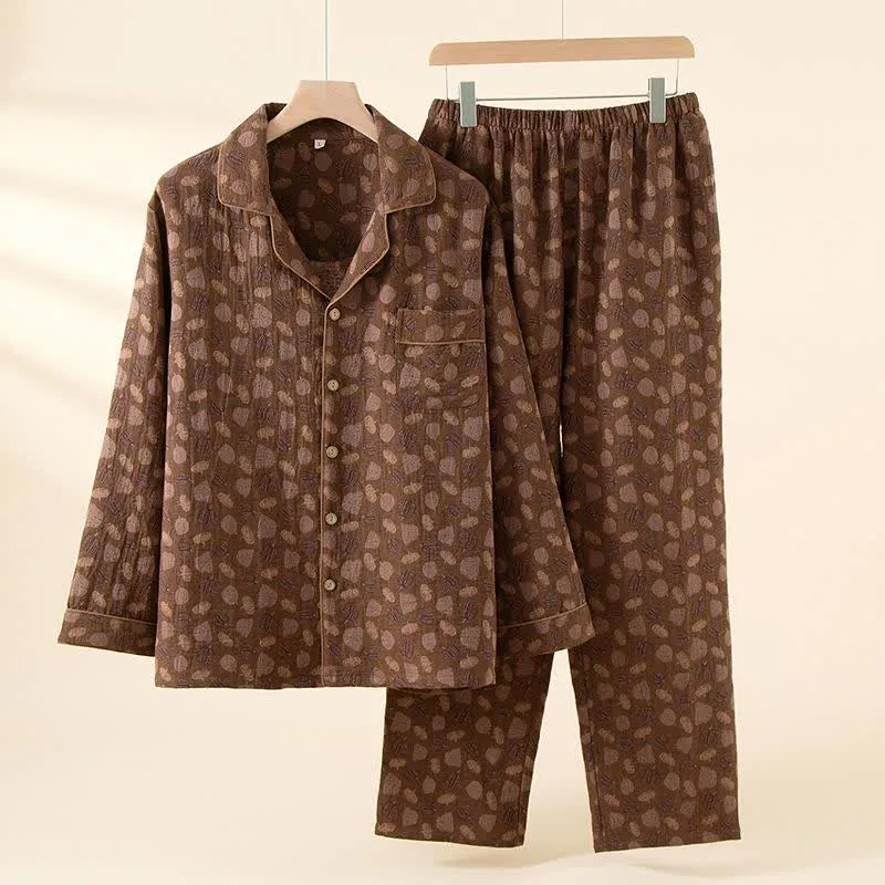 Kürbis-Loungewear-Set aus Baumwollgaze