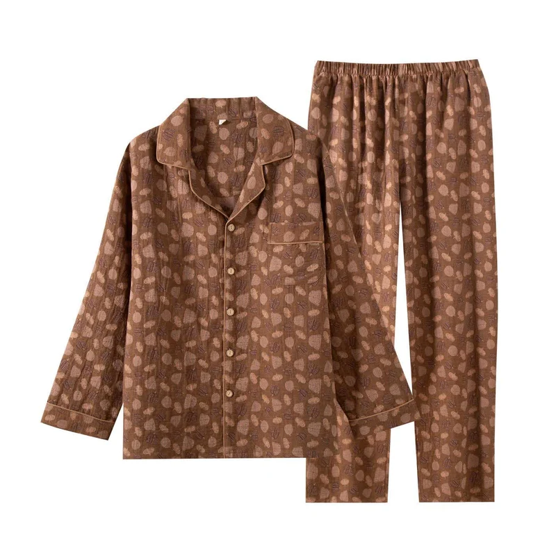 Kürbis-Loungewear-Set aus Baumwollgaze