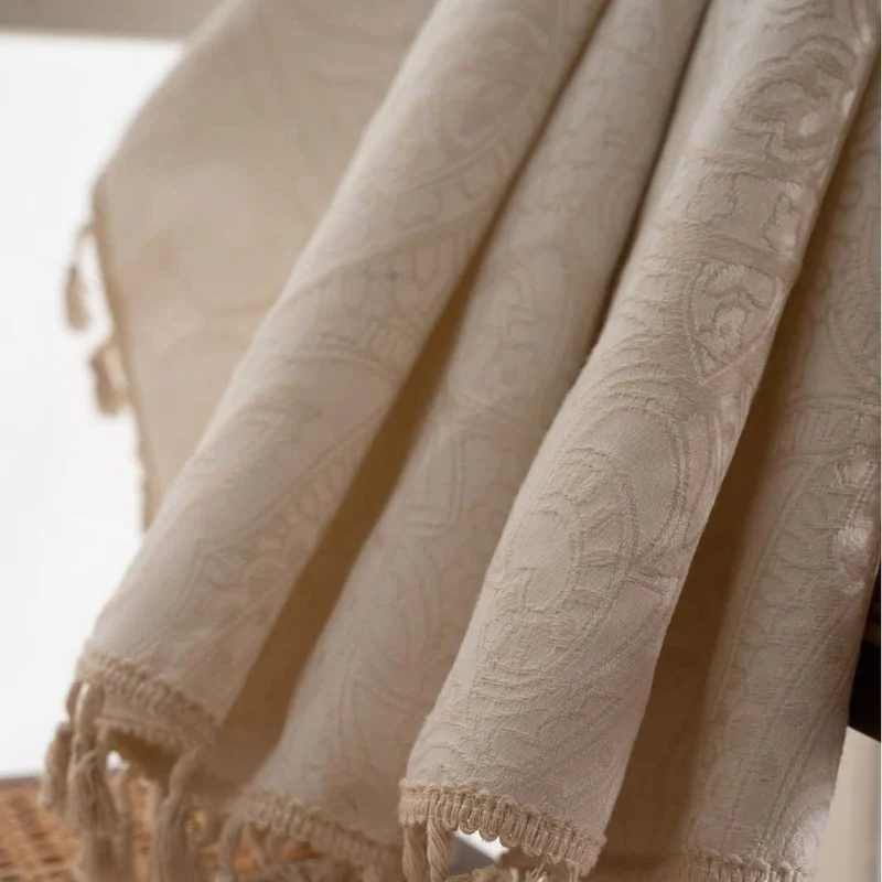 Jacquard-Vorhang im Ethno-Stil mit Paisley-Muster