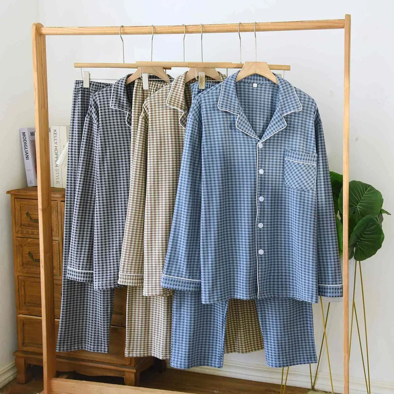 Klassisches kariertes Unisex-Loungewear-Set