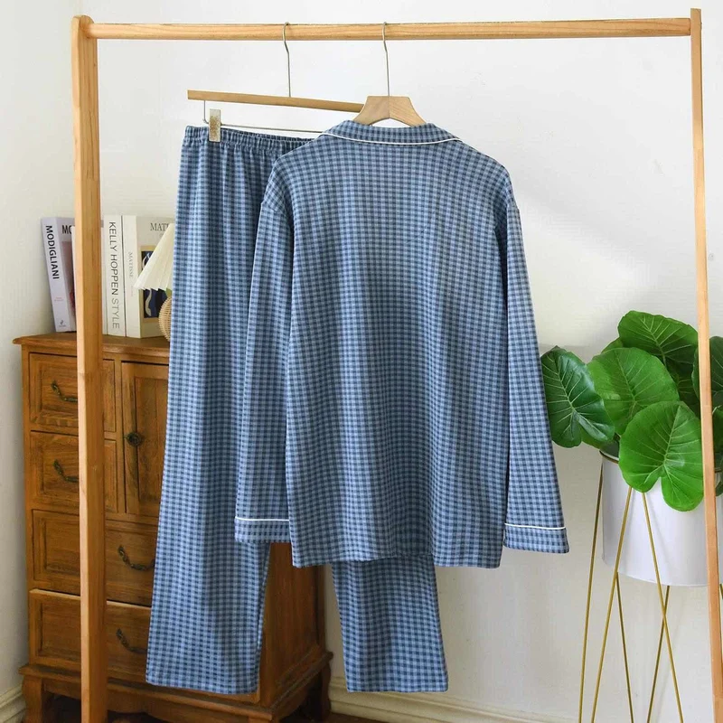 Klassisches kariertes Unisex-Loungewear-Set