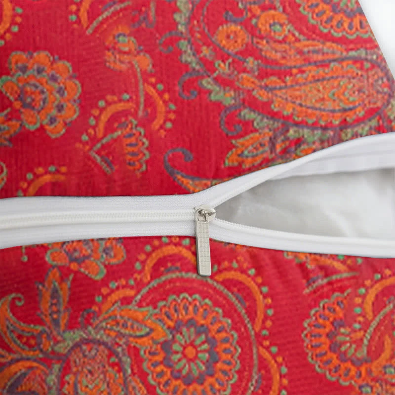 Quadratische Kissenbezüge aus Baumwolljacquard mit Paisley-Print (2 Stück)