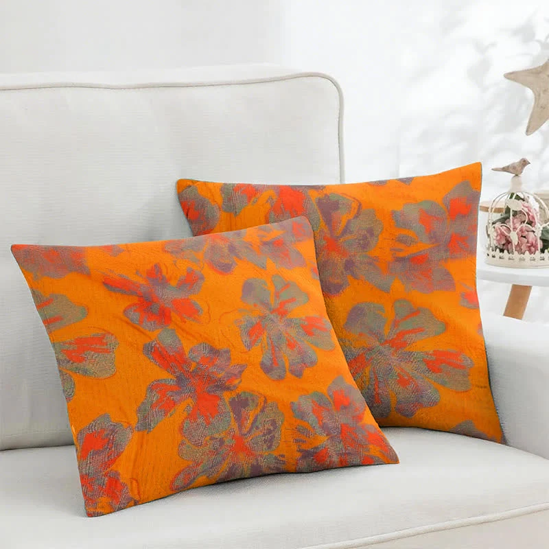 Iris Quadratische Kissenbezüge aus Baumwollgaze-Jacquard (2 Stück)