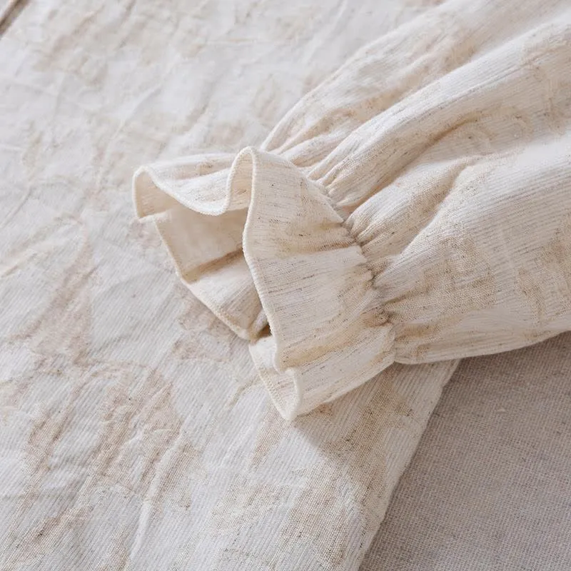 Passendes minimalistisches Loungewear-Set aus Baumwollleinen