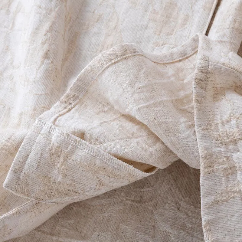 Passendes minimalistisches Loungewear-Set aus Baumwollleinen