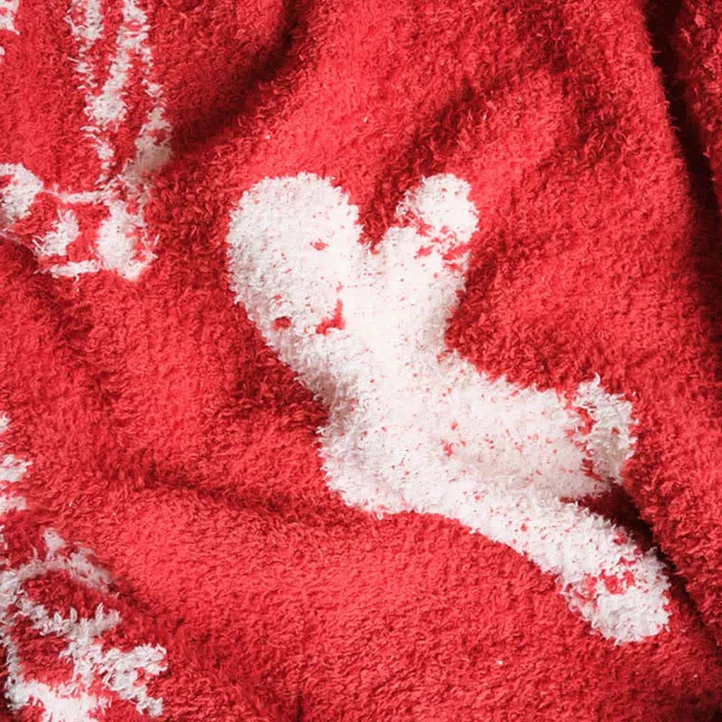 Weihnachts-Lebkuchenmann-Strickdecke