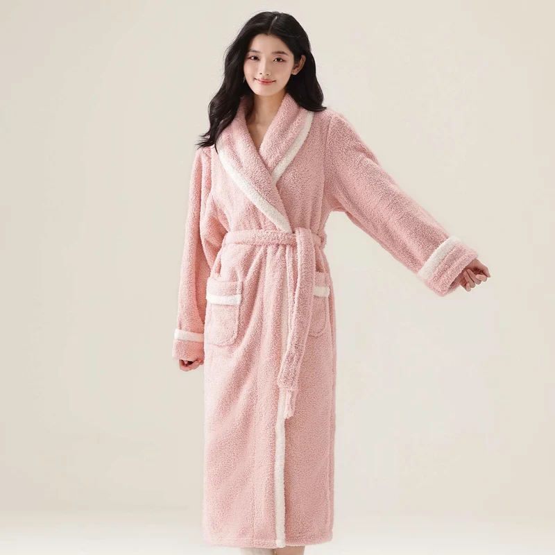 Unisex Fleece Plüsch-Bademantel