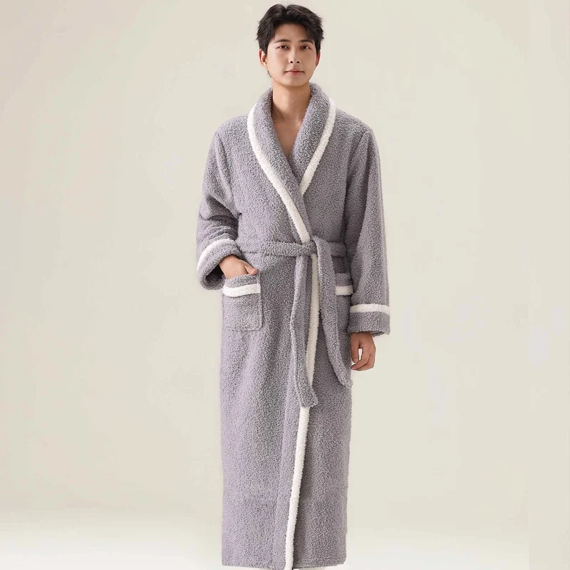 Unisex Fleece Plüsch-Bademantel
