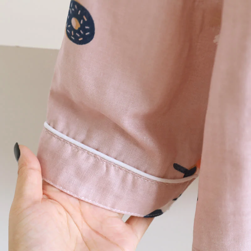 Passendes Loungewear-Set aus Baumwolle mit Cartoon-Katze