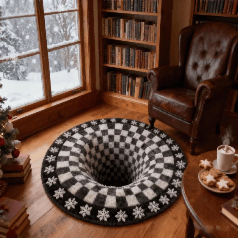Ownkoti Black Hole 3D-karierter Teppich