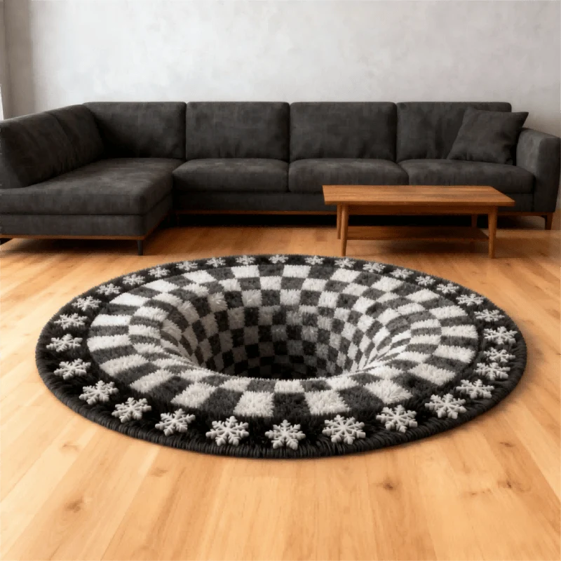 Ownkoti Black Hole 3D-karierter Teppich