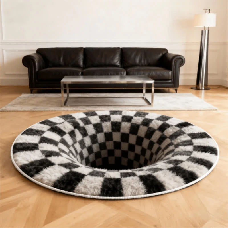 Ownkoti Black Hole 3D-karierter Teppich