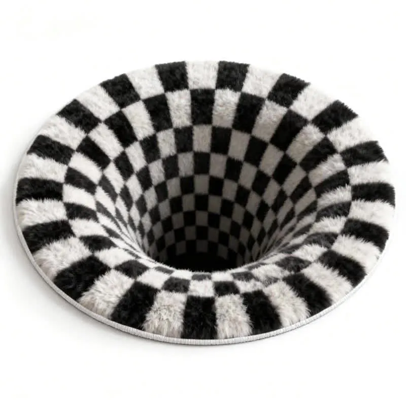 Ownkoti Black Hole 3D-karierter Teppich