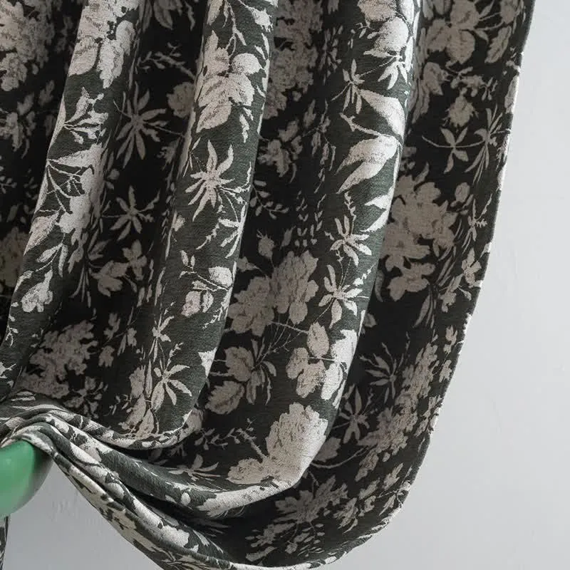 Jacquard-Vorhang im pastoralen Stil mit Blumenmuster