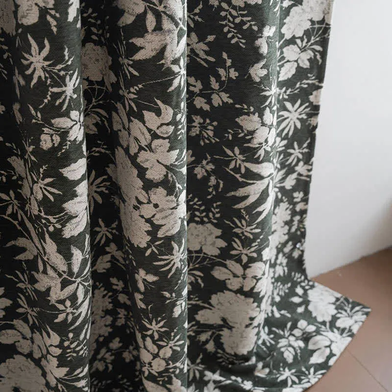 Jacquard-Vorhang im pastoralen Stil mit Blumenmuster