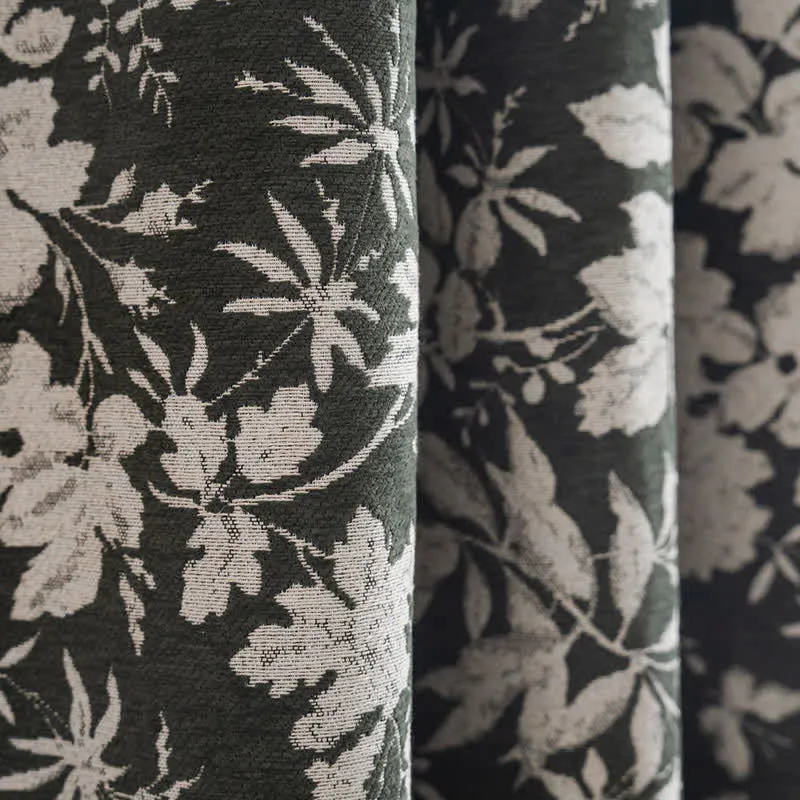 Jacquard-Vorhang im pastoralen Stil mit Blumenmuster