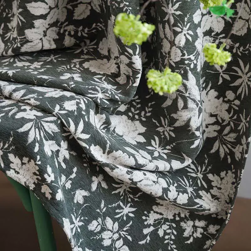 Jacquard-Vorhang im pastoralen Stil mit Blumenmuster