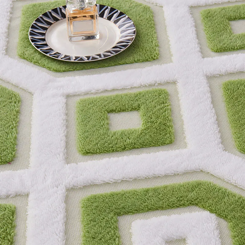 Jacquard-Sherpadecke mit geometrischem Muster