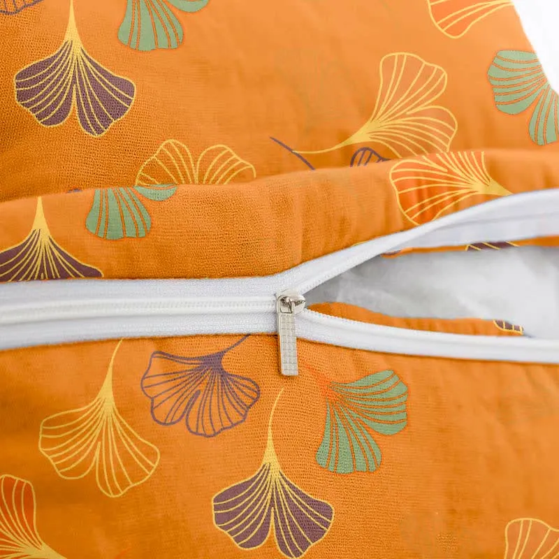 Quadratische Kissenbezüge aus Ginkgo-Biloba-Baumwolljacquard (2 Stück)