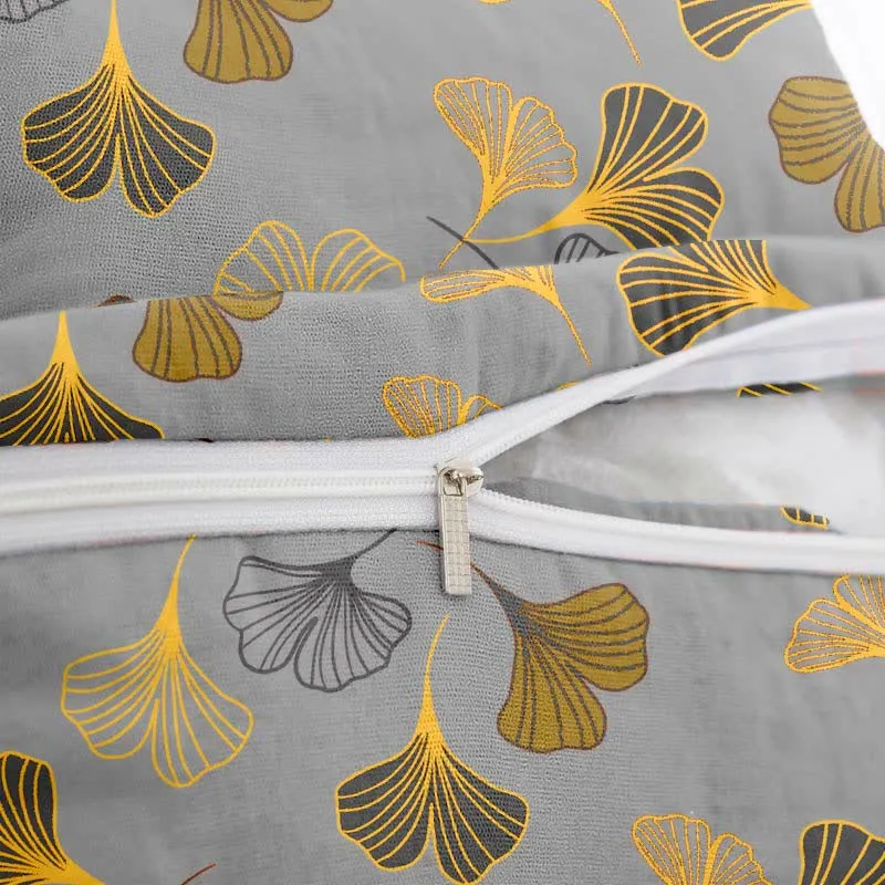 Quadratische Kissenbezüge aus Ginkgo-Biloba-Baumwolljacquard (2 Stück)