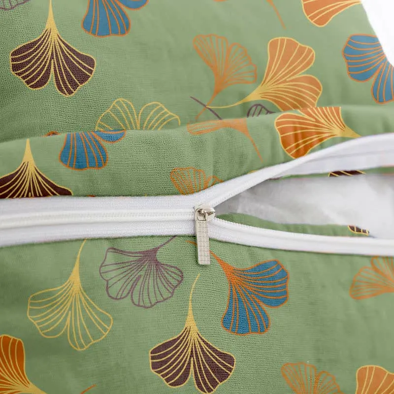 Quadratische Kissenbezüge aus Ginkgo-Biloba-Baumwolljacquard (2 Stück)