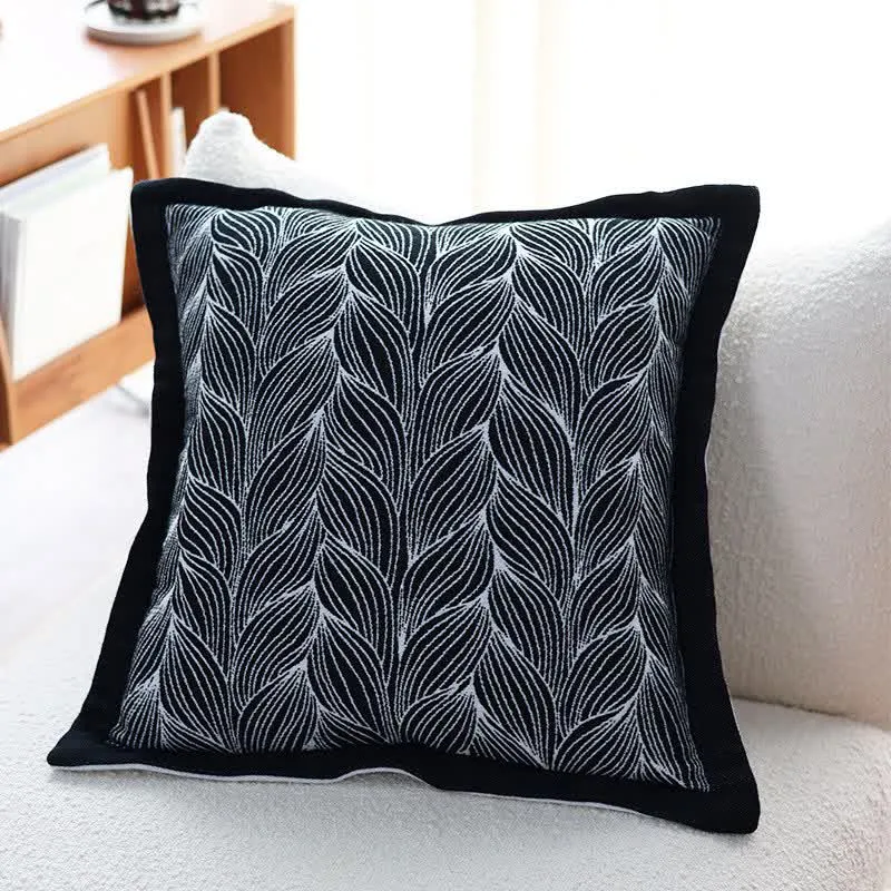 Ownkoti Künstlerische Blattstrickdecke