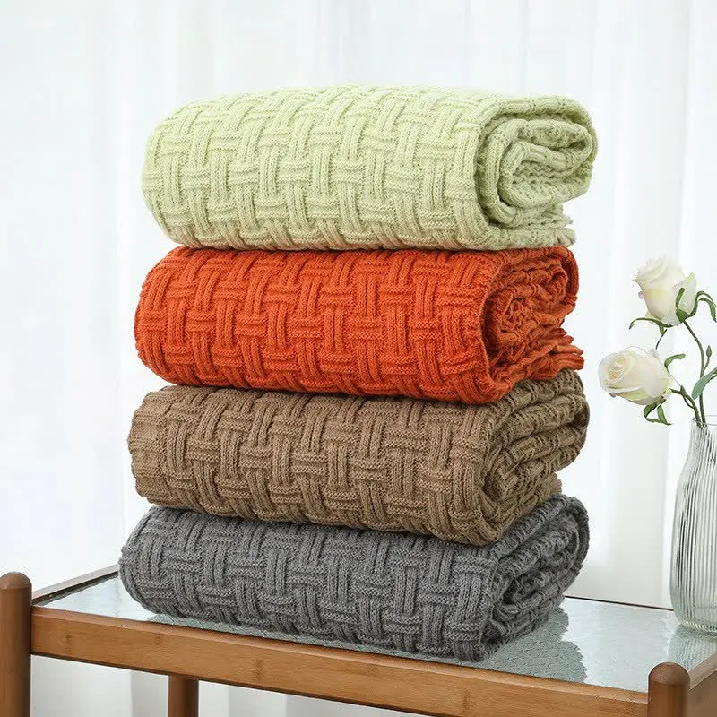 Ownkoti Solid Knot Strukturierte Strickdecke
