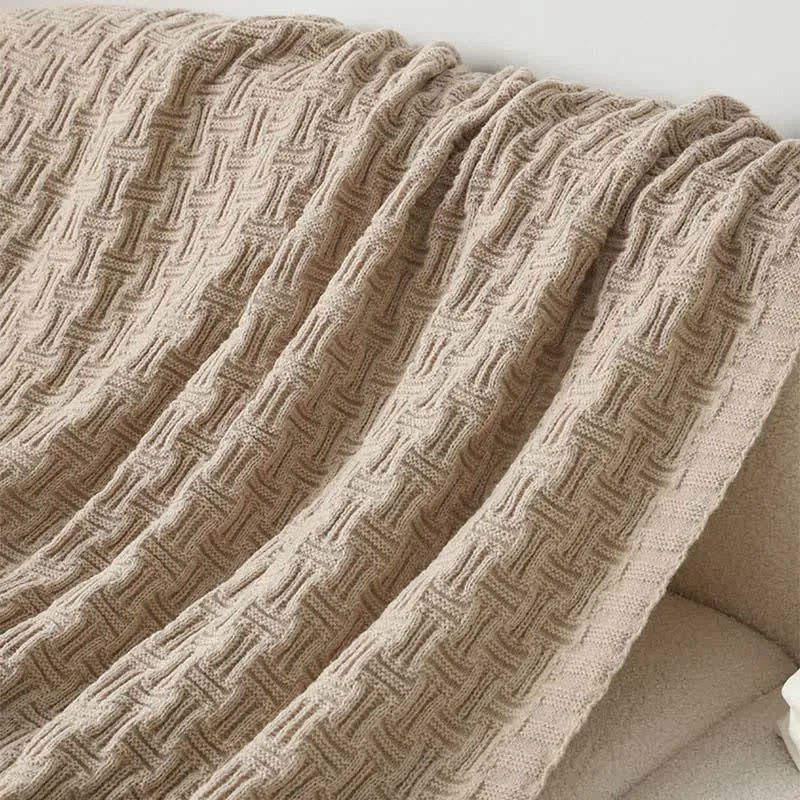 Ownkoti Solid Knot Strukturierte Strickdecke