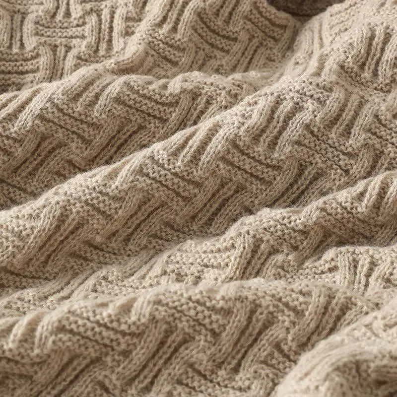 Ownkoti Solid Knot Strukturierte Strickdecke