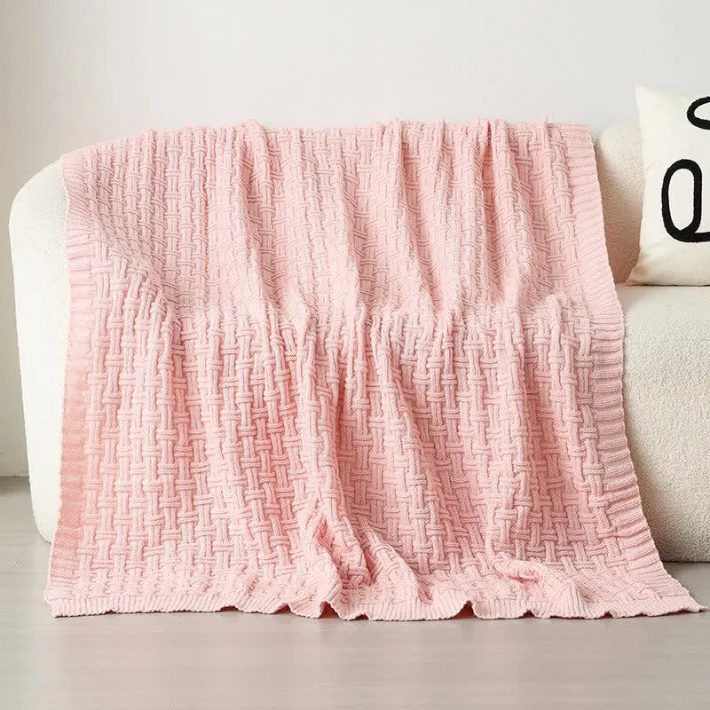 Ownkoti Solid Knot Strukturierte Strickdecke