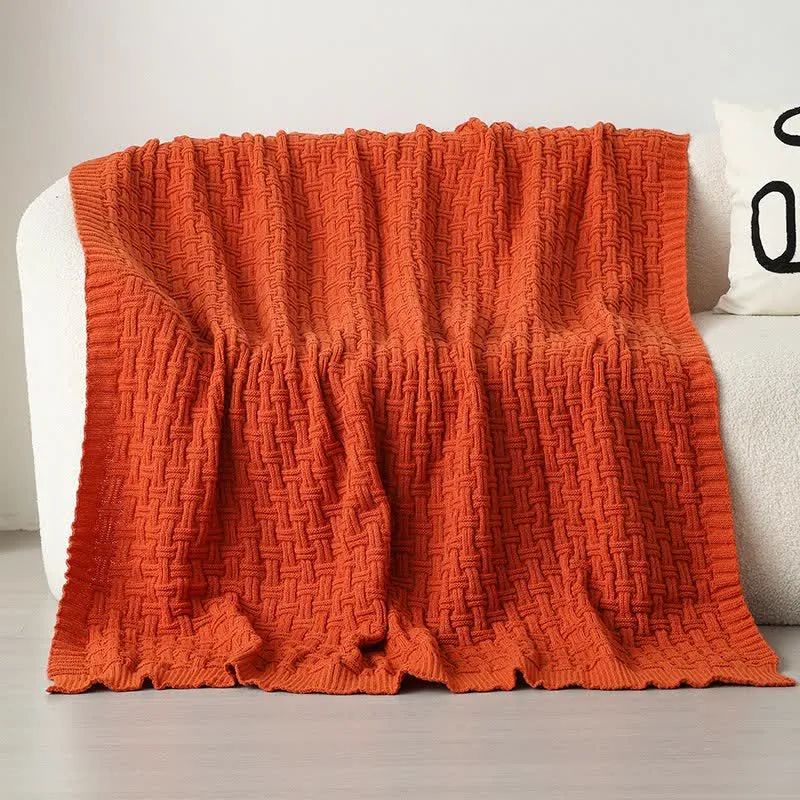 Ownkoti Solid Knot Strukturierte Strickdecke