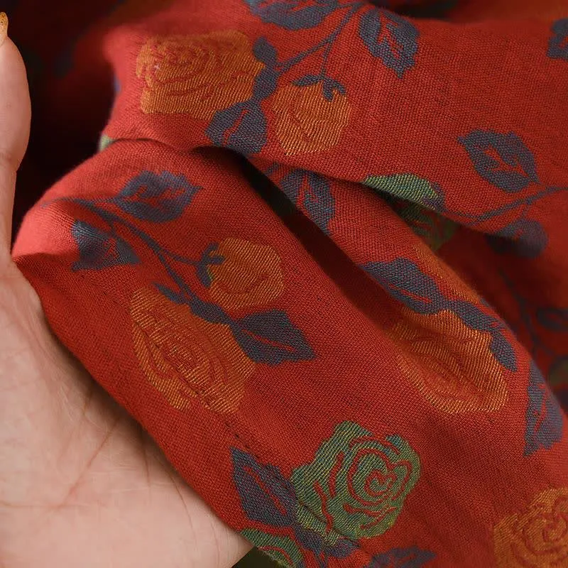 Ownkoti Rose Baumwollgaze Langarm-Nachthemd