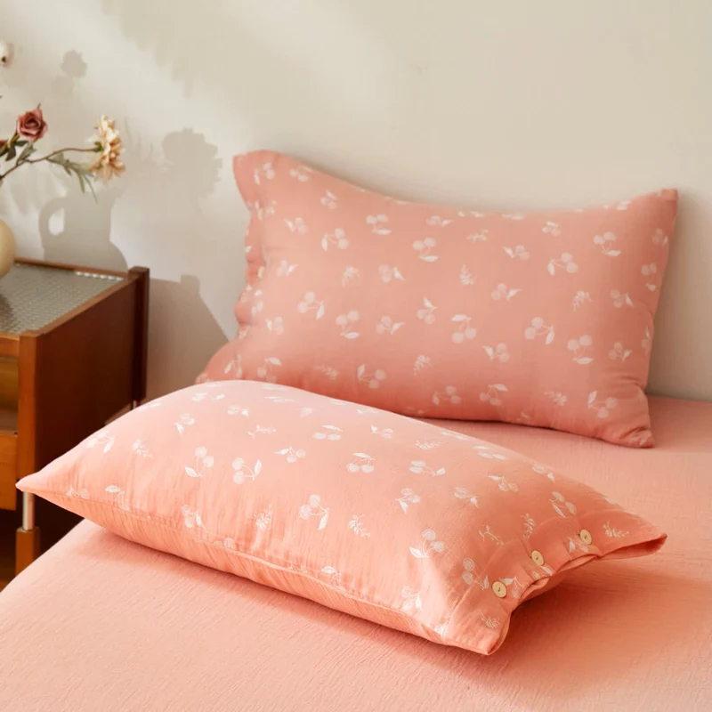 Tagesdecke aus Baumwollgaze im Kirsch-Jacquard-Stil