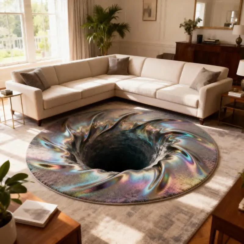 Ownkoti Ocean 3D-Effekt Optische Täuschung Teppich