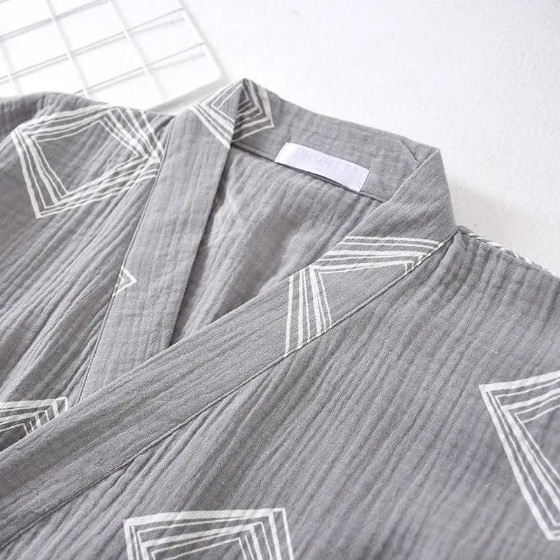 Ownkoti Unisex Diamond Baumwollkimono Loungewear Set