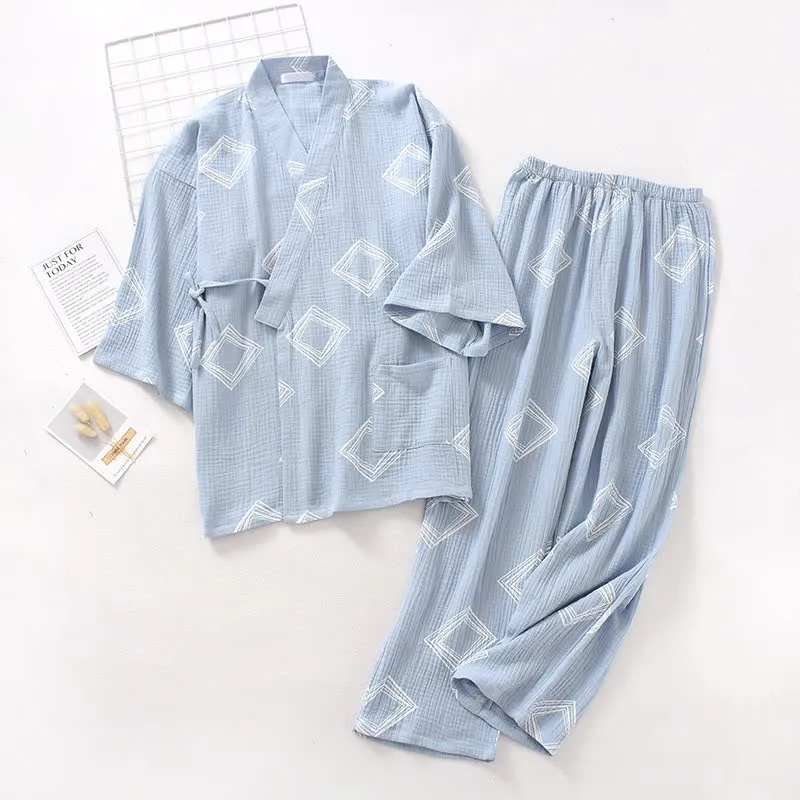 Ownkoti Unisex Diamond Baumwollkimono Loungewear Set