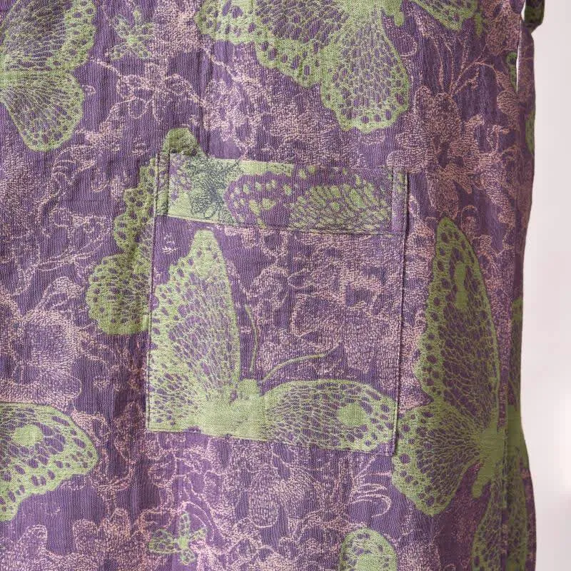 Traumhafter Kimono-Bademantel aus Baumwollgaze mit Schmetterlingsmotiv