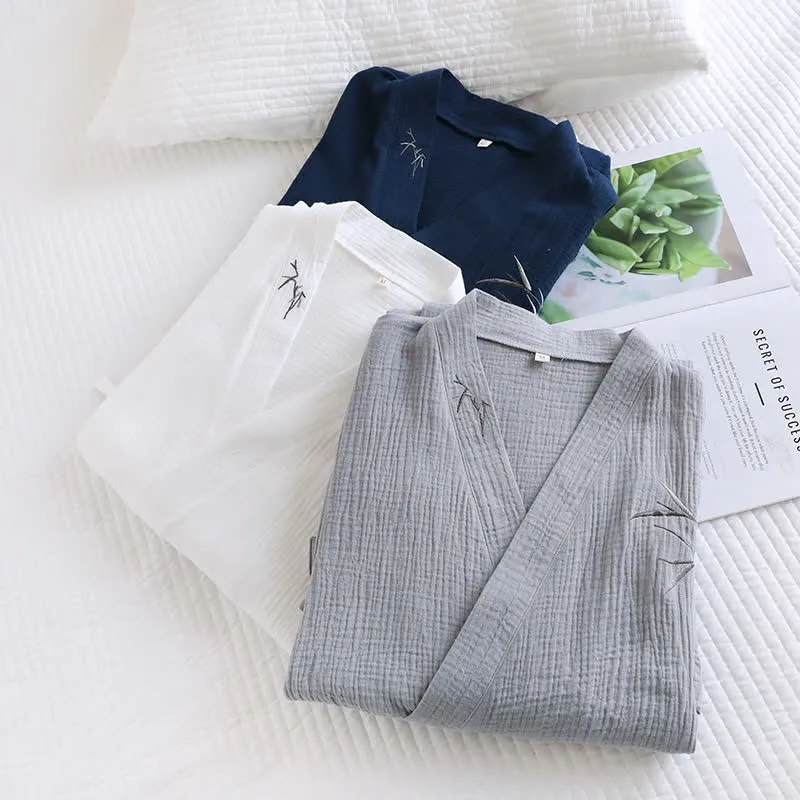 Unisex-Bademantel aus Bambus-Baumwoll-Gaze