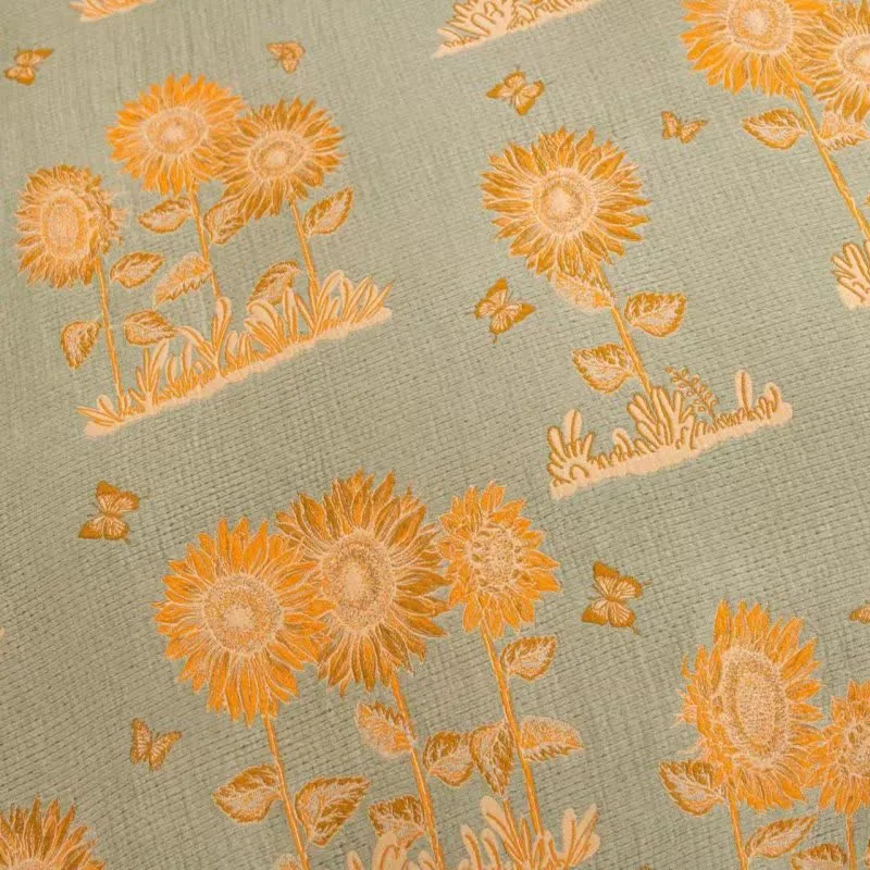 Wende-Bettwäscheset aus Baumwollgaze mit Sonnenblumenmotiv (4-teilig)
