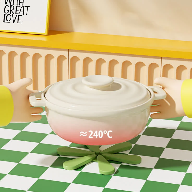 Wärmeisolierendes Tischset aus Silikon mit Farbverlauf