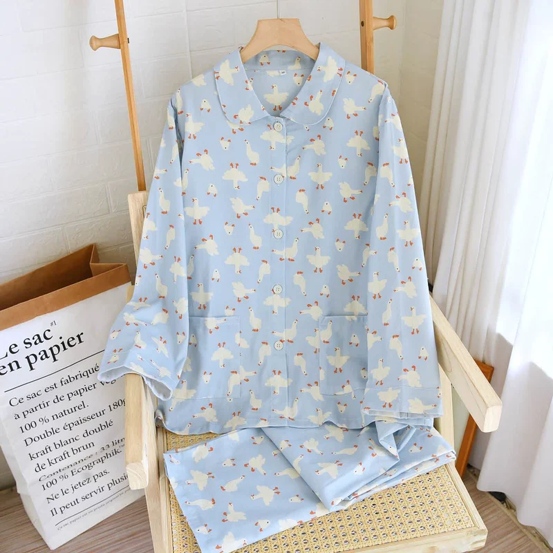 Loungewear-Set aus gebürsteter Baumwolle von Goose
